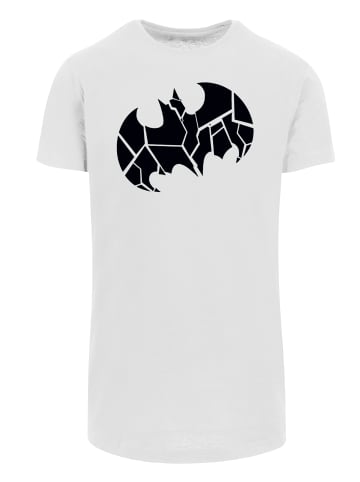 F4NT4STIC Long Cut T-Shirt Long Cut T-Shirt 'DC Comics Batman Logo' in weiß