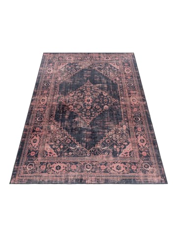 KADIMA DESIGN Teppich Waschbar Flachgewebe Orientalisch Polyester Wohnzimmer in Rot