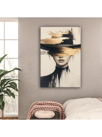 MuchoWow Leinwand Bilder Goldfarben