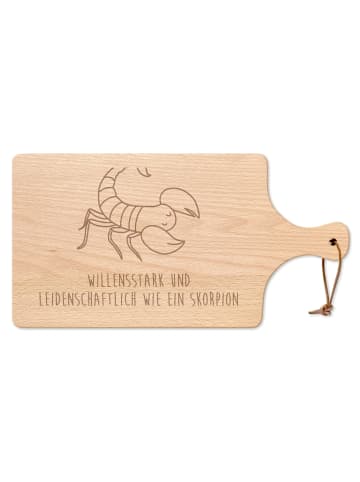 Mr. & Mrs. Panda buchenbrett Sternzeichen Skorpion mit Spruch in Transparent