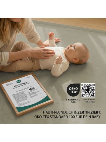 SanoSoft Sanosoft samtweicher & kuscheliger Krabbelteppich Schilfgrün 100x150cm