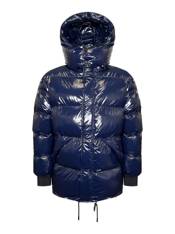 SikSilk Winterjacke High Shine Puffer in Dark Navy