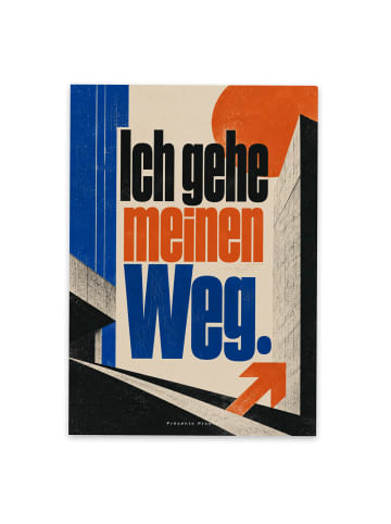Mr. & Mrs. Panda Postkarte Pfeil kraftvoll Design mit Spruch in Weiß