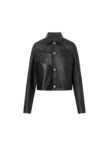 Bolongaro Trevor Lederjacke Ginny Fringe in schwarz