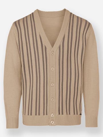 WITT WEIDEN Strickjacke in beige-dunkeltaupe-gemustert