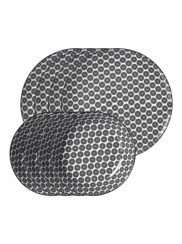 Ritzenhoff & Breker 8-tlg. Tafelservice Takeo Circles in Schwarz-Weiß – in schwarz-weiß