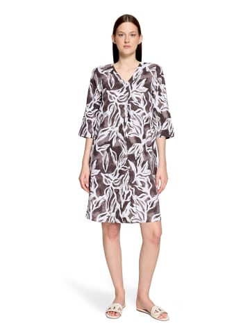 CARTOON Sommerkleid mit Muster in Weiß/Braun