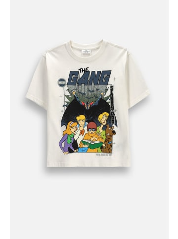 Coccodrillo Baumwoll-T-Shirt mit kurzen Ärmeln in ecru