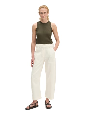 Marc O'Polo Barrel Pants in White Cotton