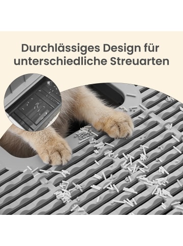 Feandrea 2er-Set: Katzenklo in Anthrazitgrau - (B)42.5 x (H)37.8 x (T)54.3 cm
