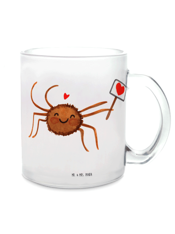 Mr. & Mrs. Panda glastasse Spinne Agathe Motivation ohne Spruch in Transparent