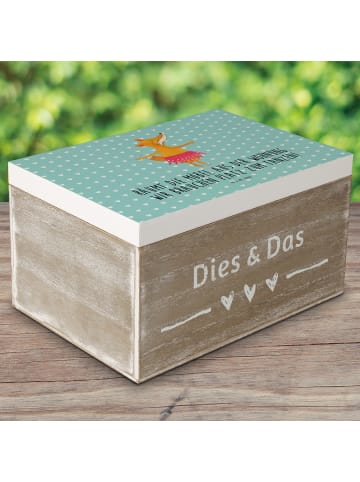 Mr. & Mrs. Panda Box Fuchs Ballerina mit Spruch in Türkis Pastell