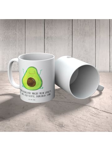 Mr. & Mrs. Panda Kindertasse Avocado Glücklich mit Spruch in Weiß