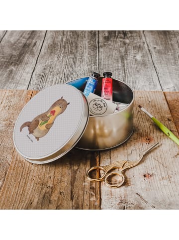 Mr. & Mrs. Panda bonbondose Otter Blumenstrauß ohne Spruch in Grau Pastell