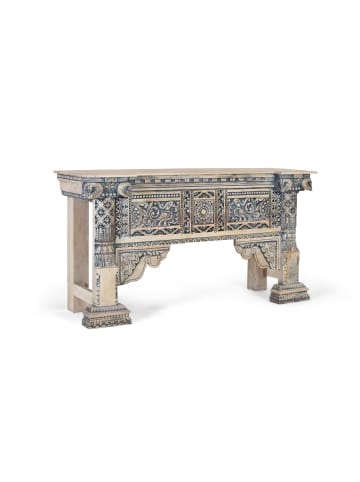 Giner y Colomer Flurkonsole aus Mangoholz mit handgeschnitzten Säulen