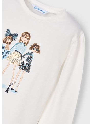 Mayoral Langarmshirt mit Pailletten in marineblau