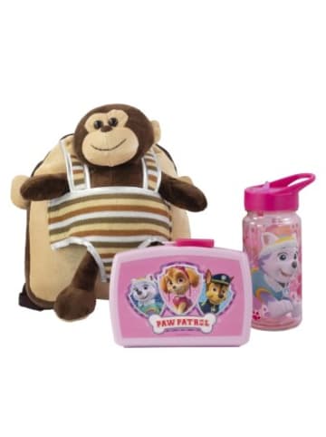 POS Nonbook - Plüschrucksack Max Monkey Girl mit Brotdose und Trinkflasche