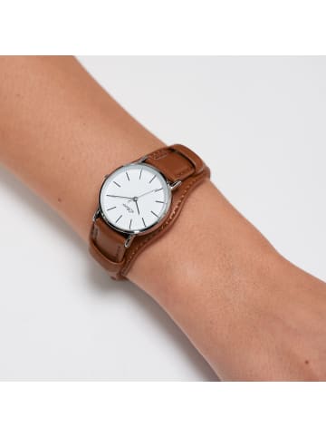 s.Oliver Armbanduhr Flexible Time in braun