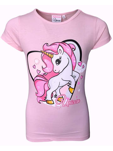 United Essentials T-Shirt Einhorn in Rosa