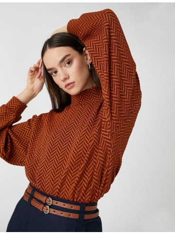 KOTON Sweater in Bordo Gemustert