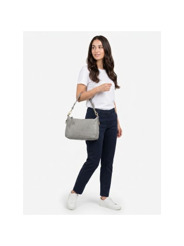 FREDs BRUDER Just Easy Schultertasche Leder 31 cm in light grey