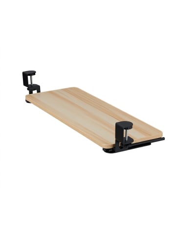 relaxdays Tastaturablage in Holzoptik - (B)65 x (T)24 cm