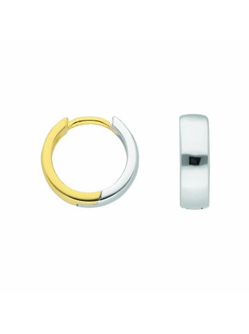 Adeliás Damen 925 Silber Ohrringe / Creolen Ø 13,8 mm in silber