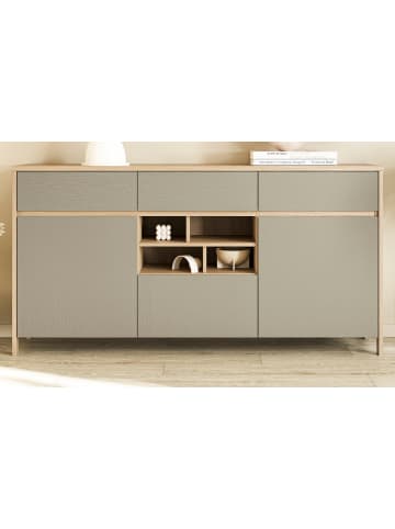 Furn.Design Sideboard Salbei grün, Eiche, Kommode skandinavisch 164 cm, Soft-Close
