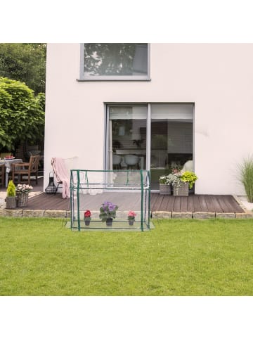 relaxdays Foliengewächshaus in Transparent - (B)124 x (H)92 x (T)42 cm