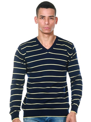 FIOCEO Pullover in navy/gelb