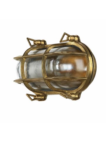 Licht-Erlebnisse Außen Wandlampe (B)21 x (H)13 cm in Messing