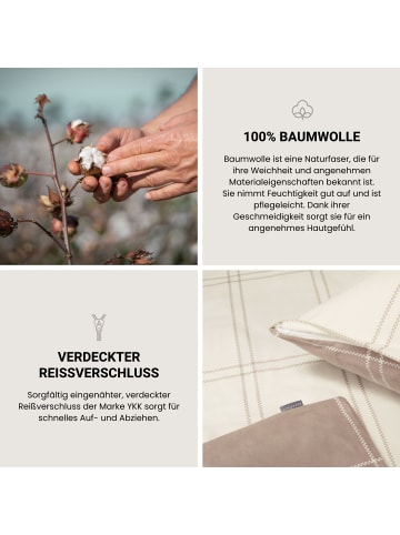 Schiesser Feinbiber-Bettwäsche-Set Ellis in Offwhite