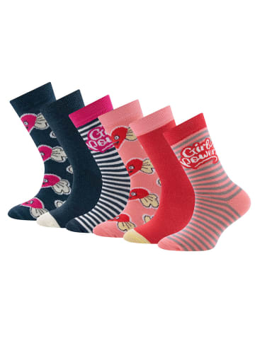 ewers 6er-Set Socken 6er-Set Girl Power in tinte/rot