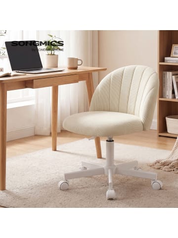 SONGMICS Bürostuhl Laela in Beige - (B)60 x (H)83.5 x (T)60 cm
