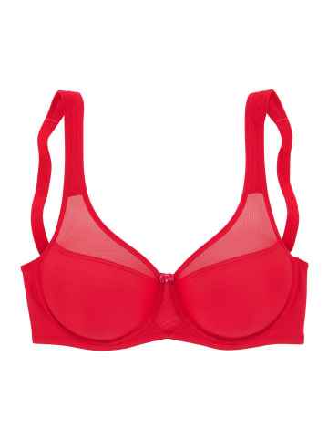LASCANA Minimizer-BH mit breiten Trägern und transparenten Einsätzen in Red