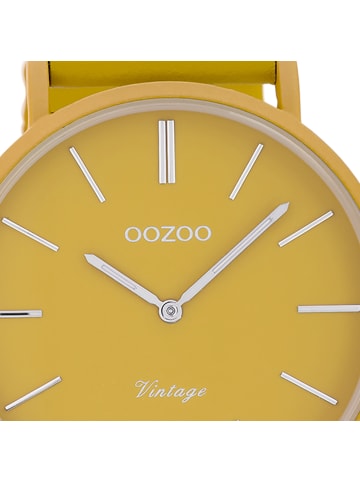 Oozoo Analog-Armbanduhr Oozoo Vintage Series gelb groß (ca. 44mm)
