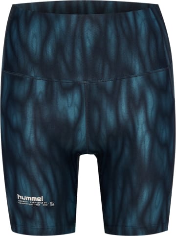 Hummel Sportshorts "Hiit Aop Intensity Short Tights" in Blau