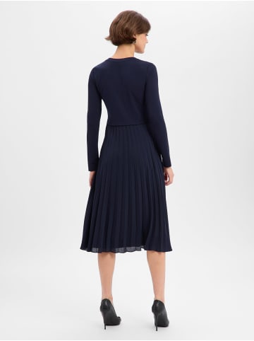 Ambiance Plisseekleid in marine - 0001