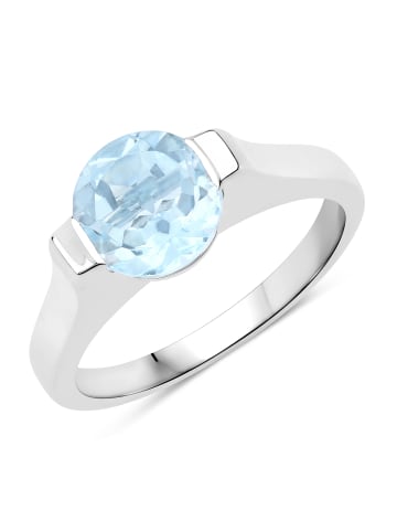 Xen Ring " Blautopas Solitär 925 Sterlingsilber" in Blau