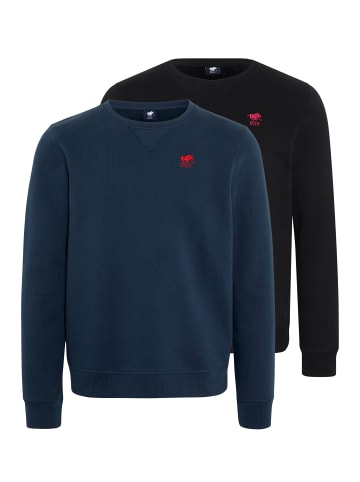 Polo Sylt Sweatshirt Basic in Schwarz / dunkelblau
