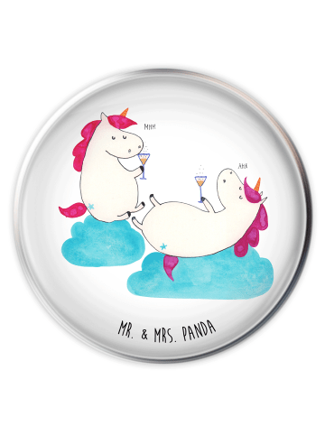Mr. & Mrs. Panda Waschbecken Stöpsel Einhorn Sekt ohne Spruch in Weiß