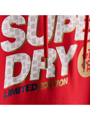 Superdry Sweatshirt CNY Hood in rot