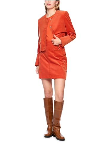 MARC CAIN COLLECTIONS Minirock aus Baumwollcord in Tigerlily