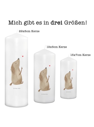 Mr. & Mrs. Panda Wachskerze Hund Liebe ohne Spruch in Weiß