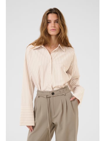 Karen By Simonsen Langarm - Hemd KBUda Baggy fit in Simply Taupe