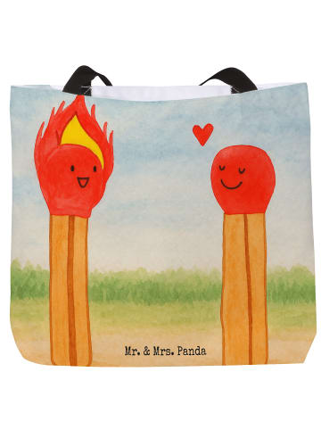 Mr. & Mrs. Panda Schultasche Streichhölzer Design ohne Spruch in Weiß