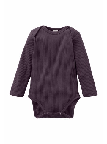Hessnatur Langarmbody Slim in dunkle traube