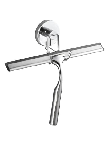 Wenko Vacuum-Loc Badezimmerwischer Duschwischer Glasreiniger Badwischer in Silbern