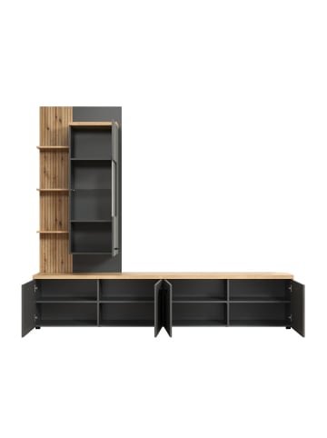 ebuy24 Regalsystem Baggio (3-teilig) Antrazit 240 x 40 cm