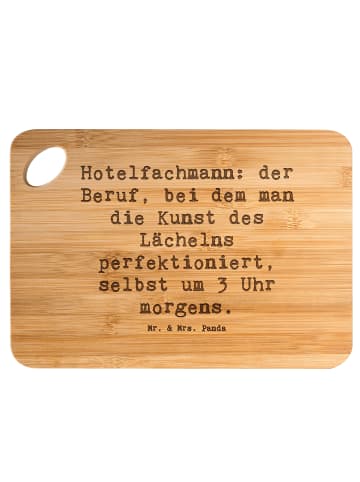 Mr. & Mrs. Panda Holzbrett Spruch Hotelfachmann Lächeln mit Spruch in Braun